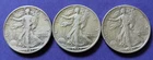 1941, 1942, 1943 Walking Liberty Half Dollar Coins, 90% Silver