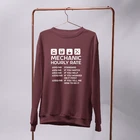 Mechanic Hourly Rate Sweatshirt Funny Garage Work Humor Car Repair Workshop Gift