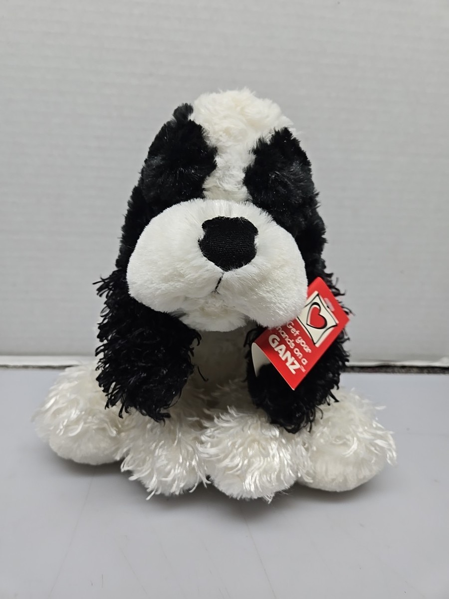 RARE Webkinz Promotional Ganz Plush Black & White Cocker Spaniel