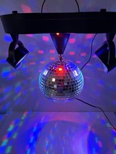 Electronic Rotating Mirror Disco Ball Party Light Red Green Blue