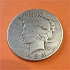1934 - D Peace Silver Dollar $1 United States Coin Uncertified Ungraded