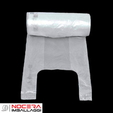 1 ROTOLO SHOPPER DI PLASTICA MEDIE BIANCHE, 27X50, 100 BUSTE SACCHI RESISTENTI