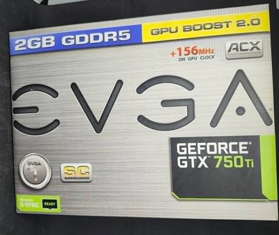 EVGA NVIDIA GeForce GTX 750 TI 2GB GDDR5 DVI/HDMI/DP Graphics Card Open Box