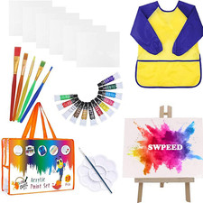 Set Da Pittura per Bambini, Vernici per Lavoretti per Bambini, Kit Di Pennelli D