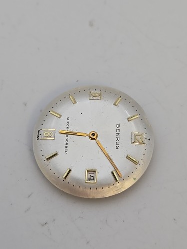 Vintage Benrus Shock Absorber 29mm Manual Day Dial & Movement - Afbeelding 2 van 4