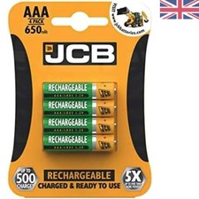 Pack of 4 AAA 650mAh Rechargeable Batteries - Eco-Friendly Power Solution 3.58 per battery