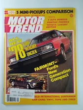 Motor Trend Magazine 1977 Rare Oct Sept Mini Trucks Alfa DeLorean Toyota Petty
