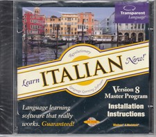 Learn Italian Now Transparent Bonus CD Language Software Installation CD NEW