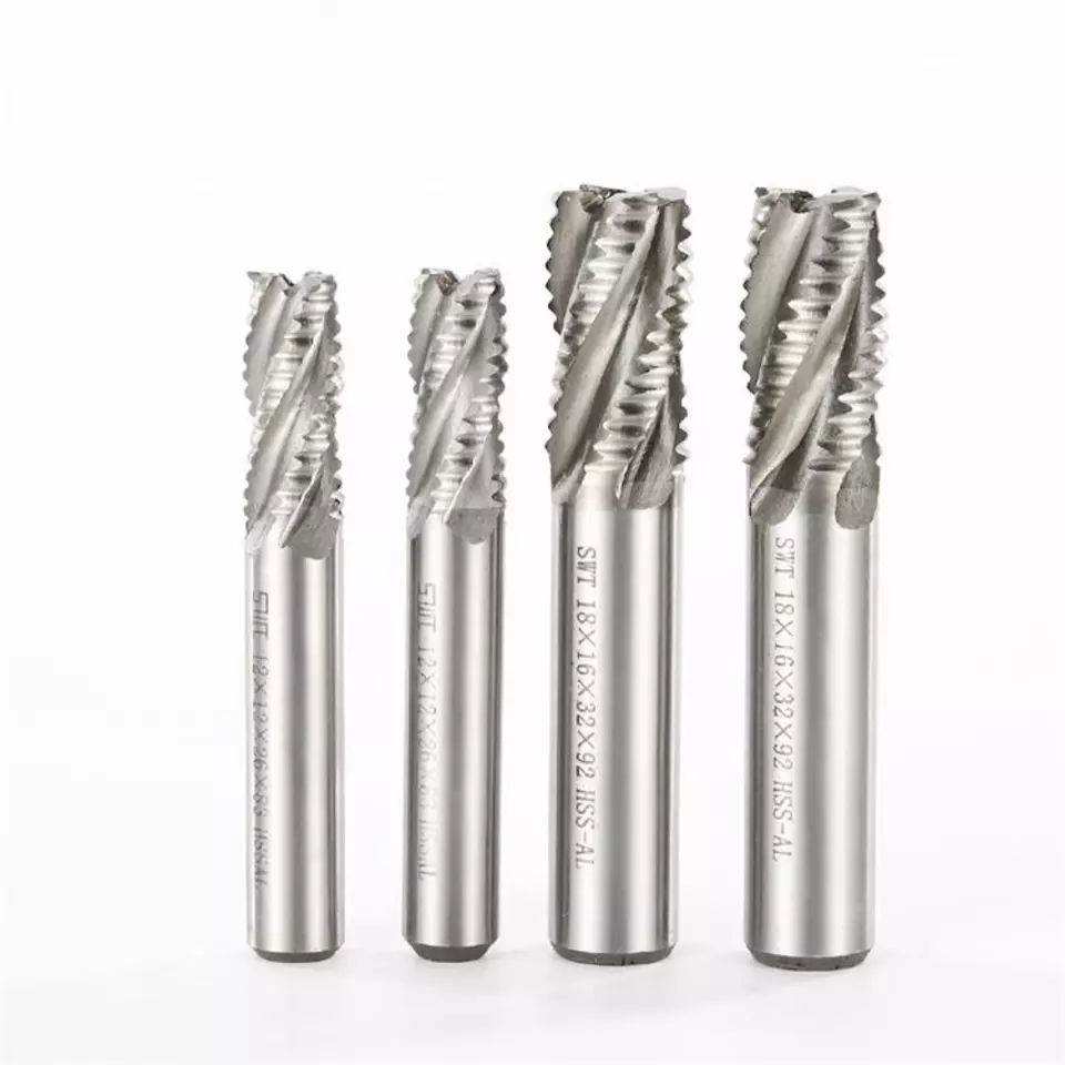 Free ship 4 Flute HSS & Aluminium Rough End Mill Cutter CNC Bit 6mm to 32mm - Image 2 of 4