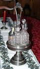Simpson, Hall, Miller cruet/condiment silverplate server w/stand & ornate handle — photo 2