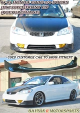 Fits 04-05 Honda Civic 2/4dr Coupe Sedan JDM-Style Front Bumper Lip (Urethane)