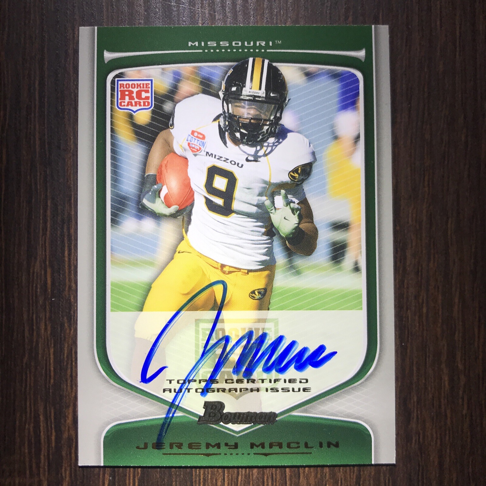 Jeremy Maclin Bowman Draft #135 Autograph-Silver