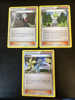 Steven 90/108, Wally 94/108 & Winona 96/108 Supporter NM Lot Roaring Skies