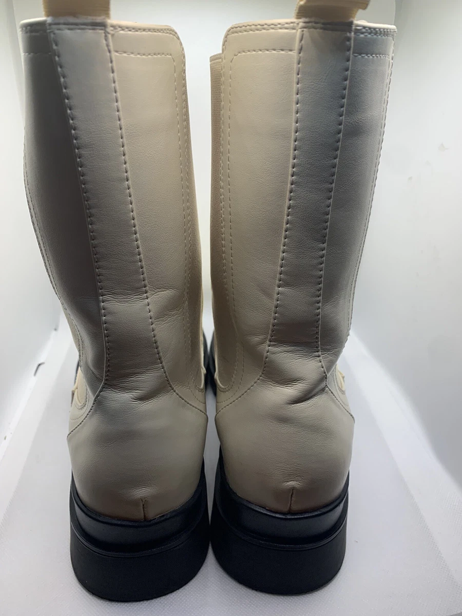 JustFab Candide Chelsea Boots Womens s Size 11 White Platform Boots