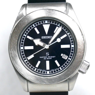 SEIKO SUS Military Watch 7N35-6150 1996 Black Dial Luminous