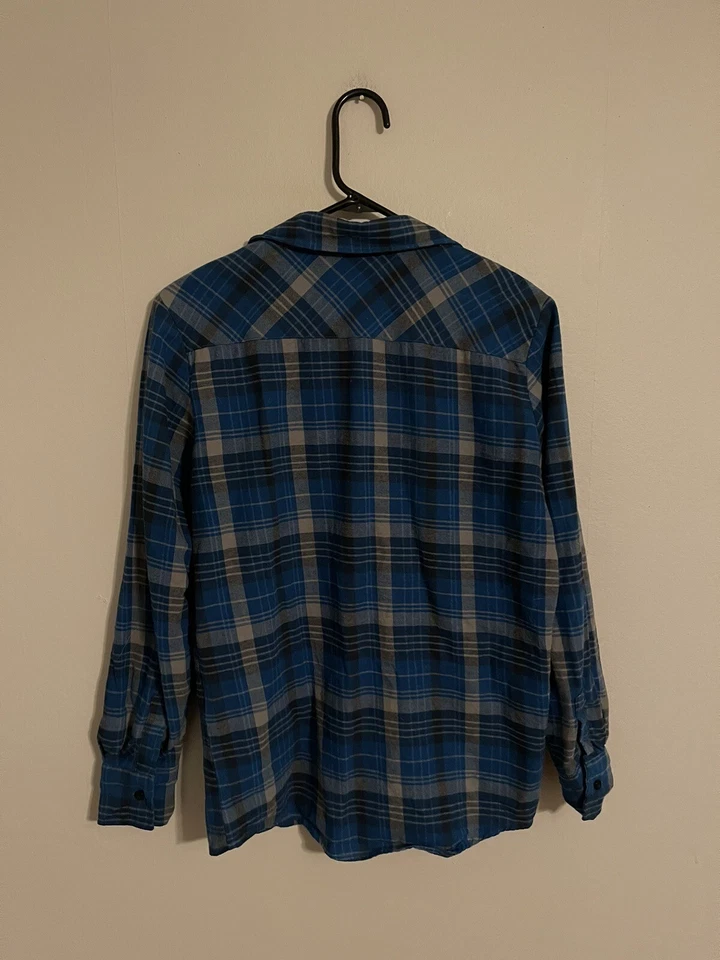 World of Warcraft WoW Blizzard Alliance Blue Plaid Flannel Shirt - Men's Small - Image 3 of 3