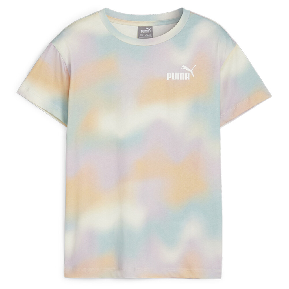 Puma Essentials+ летняя футболка с круглым вырезом и коротким рукавом Daze Graphic для молодых девушек