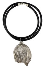 Lhasa Apso, Lhasaterrier, L wenhund - Necklace With Dog, Silver Plated Pendant