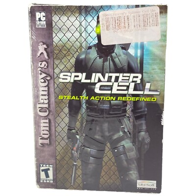 Splinter Cell Stealth Action Redefined PC Game CD-ROM 2002 Sealed Tom Clancy's