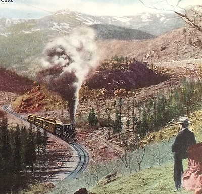 1910 Original Antique JAMES PEAK Mofat Road COLORADO Train Railroad Postcard