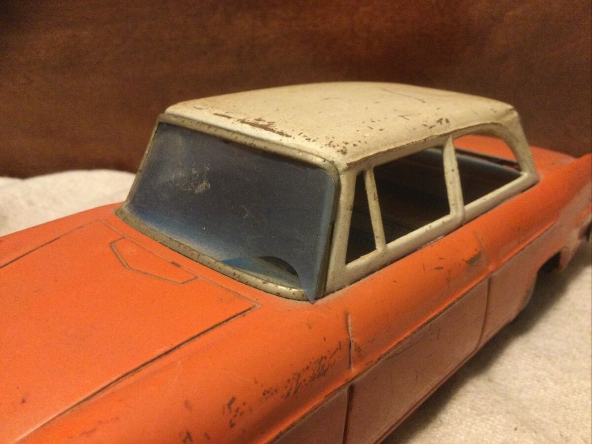 Vintage Opel Rekord Tin Friction Toy Car-Sign Of Quality Vintage Opel Rekord Tin Friction Toy Car-Sign Of Quality