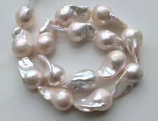 Huge 20"18-28mm natural south sea genuine white baroque pearl necklace 0888AAAA