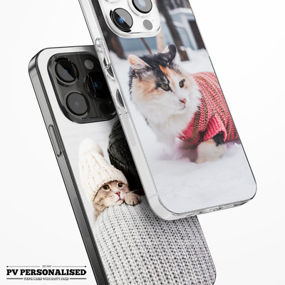 Personalisierte Handyhülle Dein Foto Silikon Cover für iPhone 15/14/13/12/11 Pro