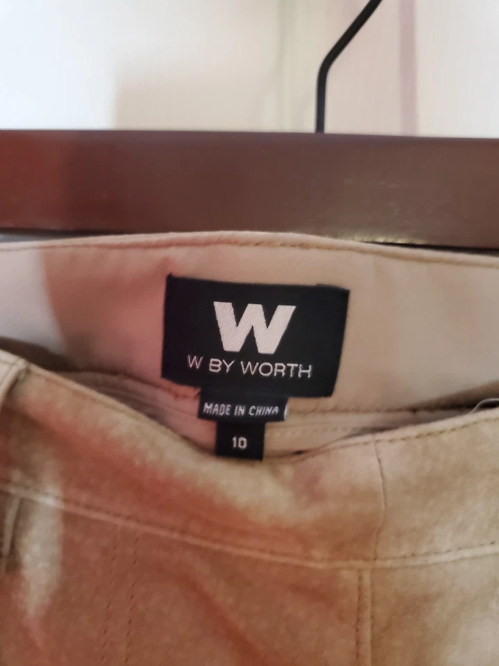 Pantalones de gamuza 100 % cuero W By Worth 10 Foto 4 de 4