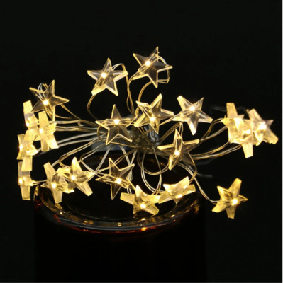 Warmweiße Stern Lichterkette für Weihnachten Party Home Office Deko - USB