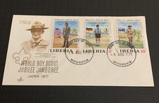 1979 World Scout Stamp Fdc Collection   Liberia  Baden Powell Photo
