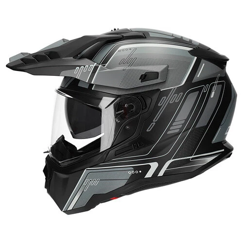 M2R Hybrid Trooper PC 5F Motorcycle Full Face Helmet Black Grey