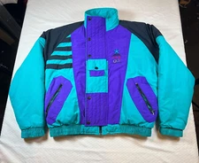 VTG 92 Olympics Team USA Chrysler Corp Multicolor Zip Up Jacket Rare SZ M BLUE