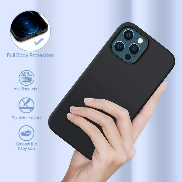 Cover per iPhone 12 in silicone flessibile nera, Classic Case - Italiano