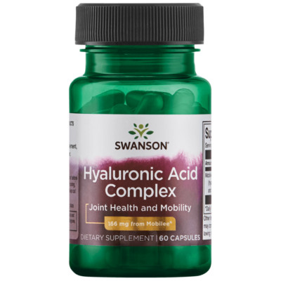 Swanson Hyaluronic Acid Complex 166 mg 60 Capsules.