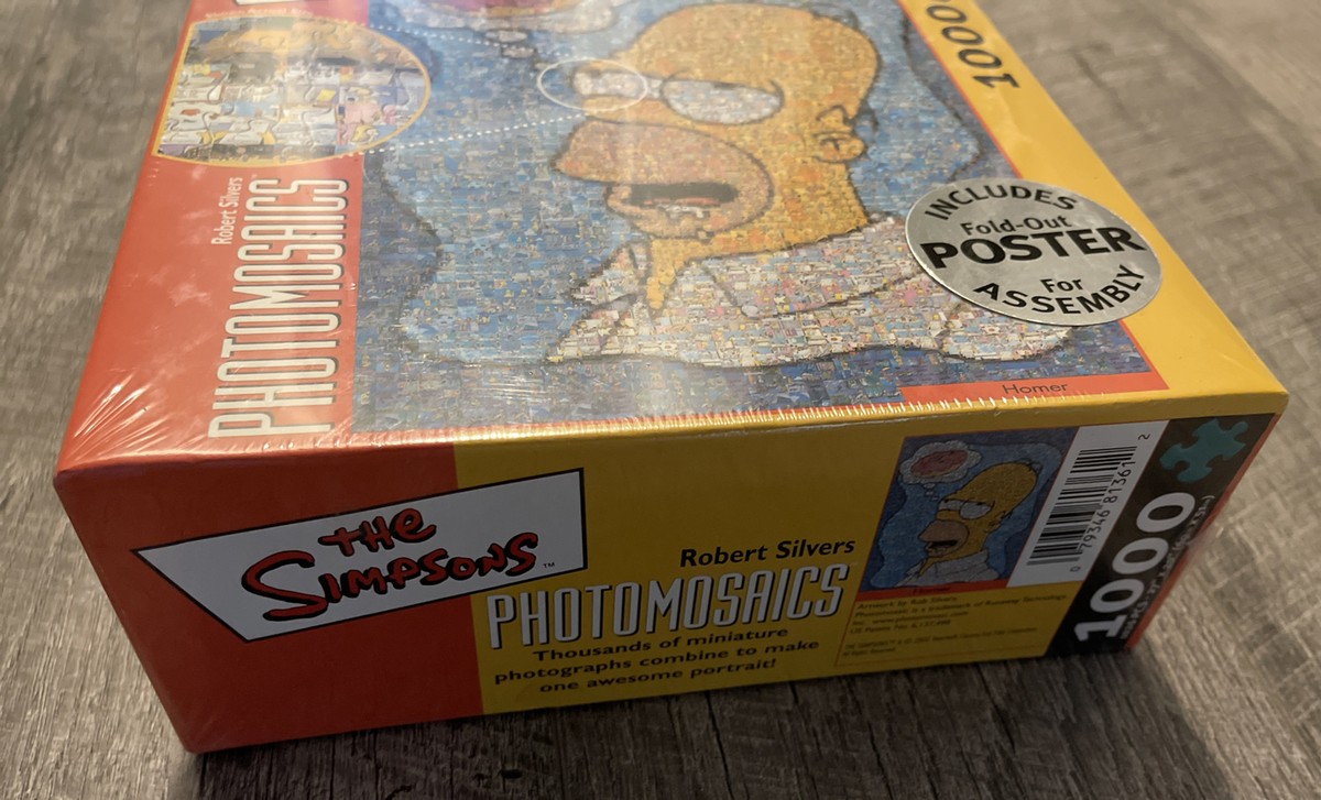 The Simpsons Photomosaics Homer Donut 1000 Pc Jigsaw Puzzle