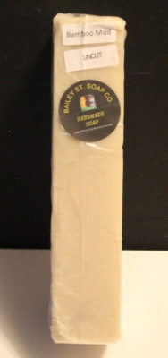Bamboo Mud Cold Processed handmade soap loaf,  UNCUT