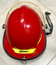 BULLARD Fire Helmet: 6-1/2 to 8 Fits Hat Size, Red, Thermoplastic, Modern