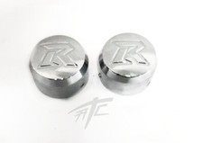 GSXR600 CHROME SMOOTH "R" ENGRAVED FORK CAPS 2006-2009 SUZUKI GSXR600