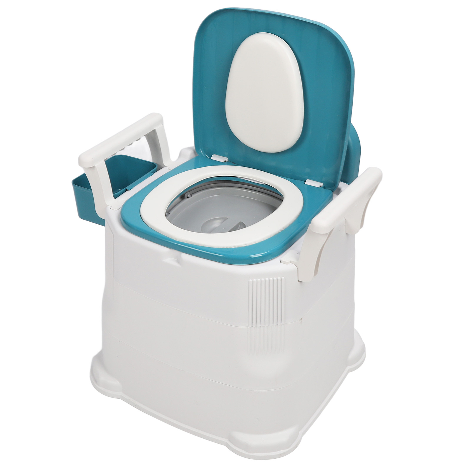 Adult Bedside Commode Chair – Detachable Armrests, PU Leather Seat, Odorless Bucket, For Seniors & Mobility Aid