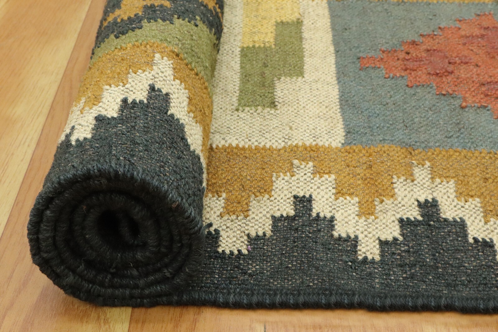 Handwoven Wool Jute Kilim Turkish Runner Rug Stair Hallway Carpet 3x15 ...