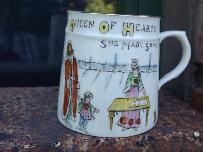 Viktorianische Kindergeschirr Kinder Porzellan Tasse The Queen of Hearts she Made some Tarts