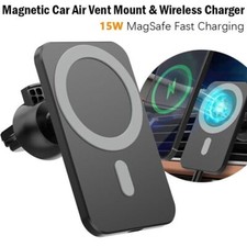 Magnetic Car Wireless Charger Stand Mount Holder For iPhone 16/15/13/12 Pro Max