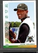 2010 Grandstand #47 Jose Valdez GreenJackets Signed Autograph (PP92) SWSW