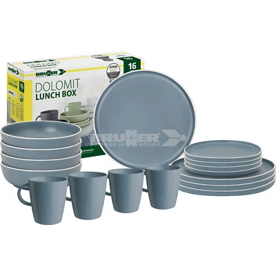 Brunner Dolomit Blue Stoneware Melamine Mix & Match Plates Caravan Boat Camping - Image 1 of 4