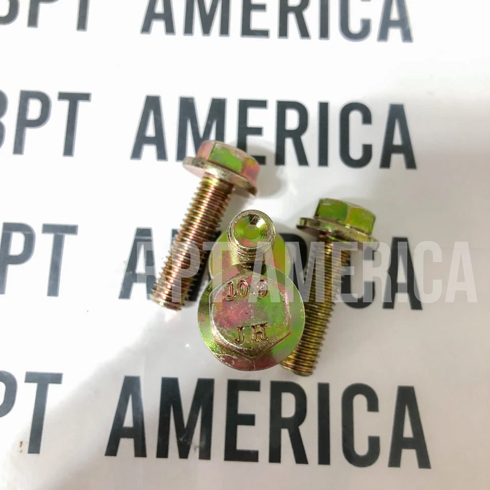 4x 10.9 Hardened 1999 2004 Chevy Tracker Front Sway Bar Bushing Bracket Bolt Kit - Imagem 2 de 4