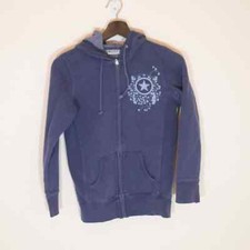 Converse navy blue logo hoodie zipper jacket Womens S