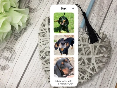 CUSH-N-CRAFT Personalised Pet Dog Photo Bookmark Gift Idea