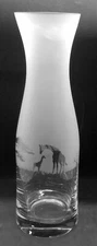 GIRAFFE Frieze Boxed Crystal Glass Vase / Carafe