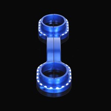 3D Blue Engrave Front Fork Brace Stabilizer Holder For Kawasaki KLR650 08-2023