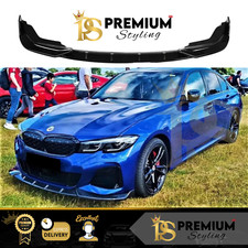 BMW 3 Series G20 G21 Gloss Black Front Splitter Spoiler Lip M Sport Kit 2018+